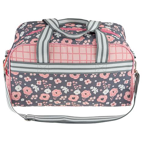 Charcoal Flower Duffle