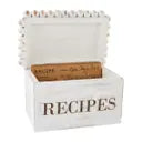 White Beaded Recipe Box