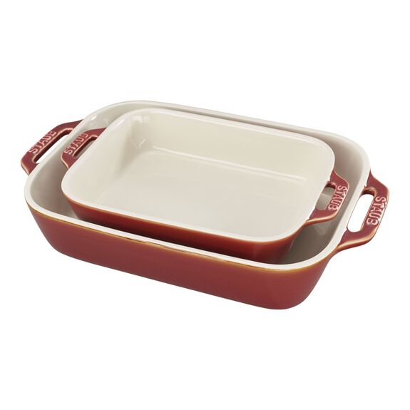 2pc Red Baking Dish Set