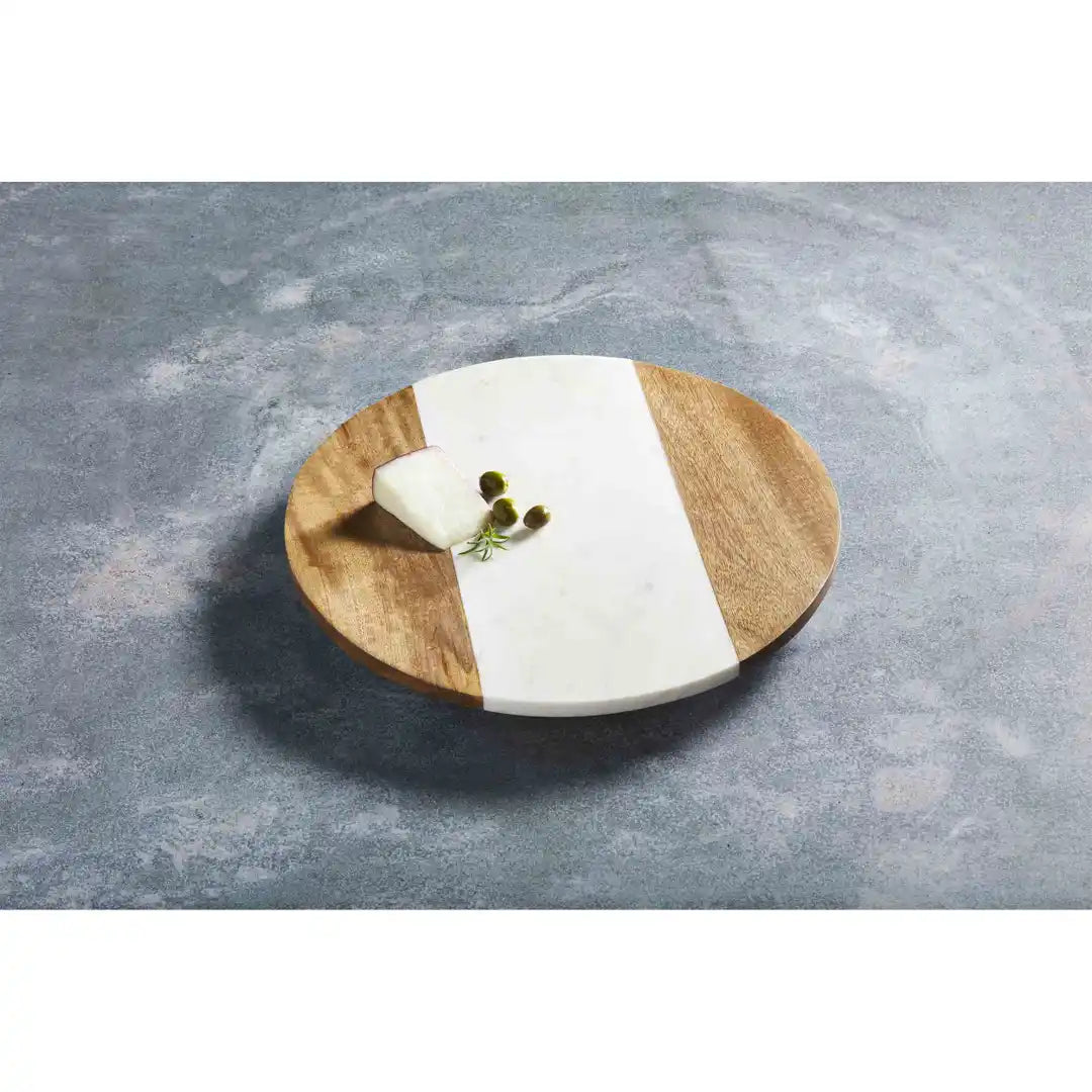 Marble/Wood Lazy Susan
