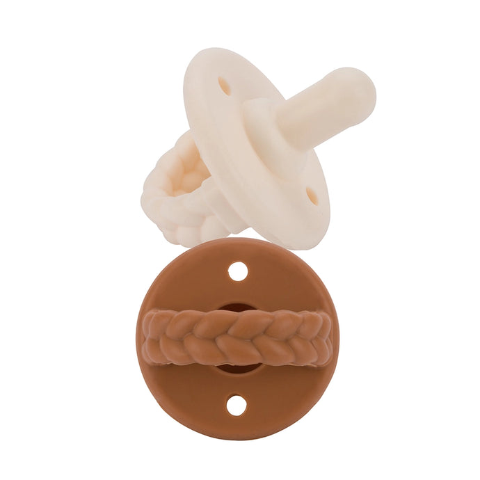 Cream/Toffee Pacifier Set