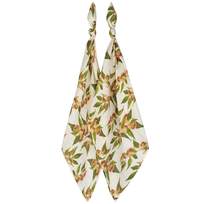Peaches burp cloth set