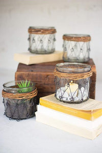 Wire/Glass Votive Holder