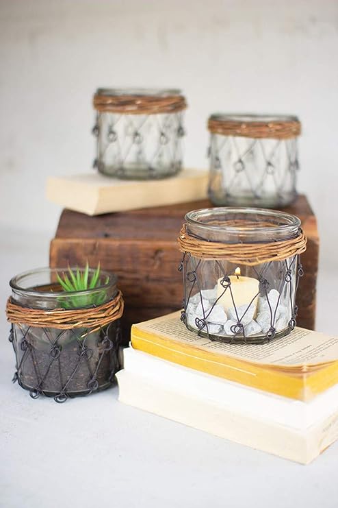 Wire/Glass Votive Holder