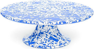 Crow Canyon Blue Speckle Cake Plate