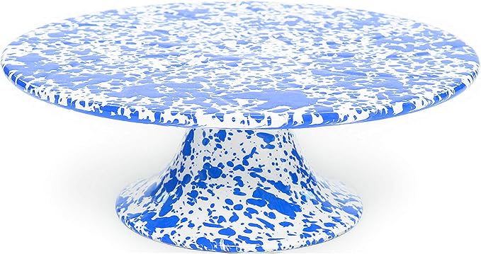 Crow Canyon Blue Speckle Cake Plate