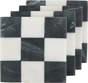 CHECKERED COASTER SET OF 4