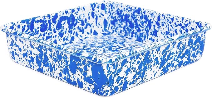 Crow Canyon Blue Speckle Brownie Pan