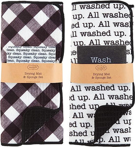 Black/White Drying Mat Set