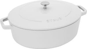 6.25-Quart Enameled Cast Iron Shallow Oval Dutch Oven