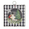Round Top Mini Plaid Snowman Charm