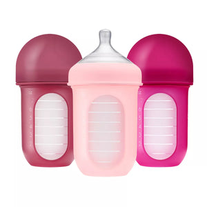 Boon Nursh Silicone Baby Bottles pink 8oz