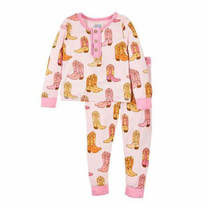 Pink Boot Pajama Set