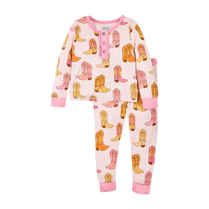 Pink Boot Pajama Set