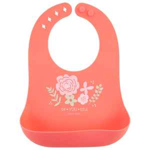 Coral Flower Silicone Bib