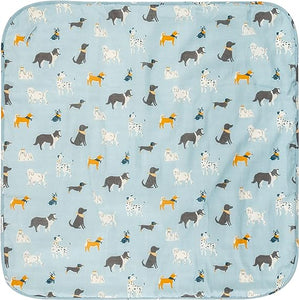 Hooded Muslin Towel - Blue Dog