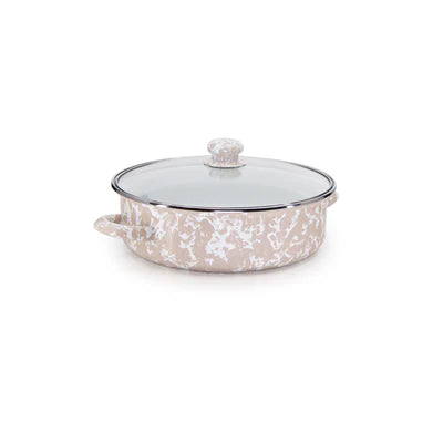 Enamelware Taupe sauté pan