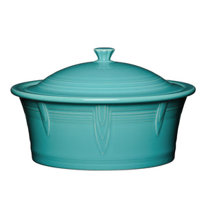 Turquoise Covered Casserole Dish
