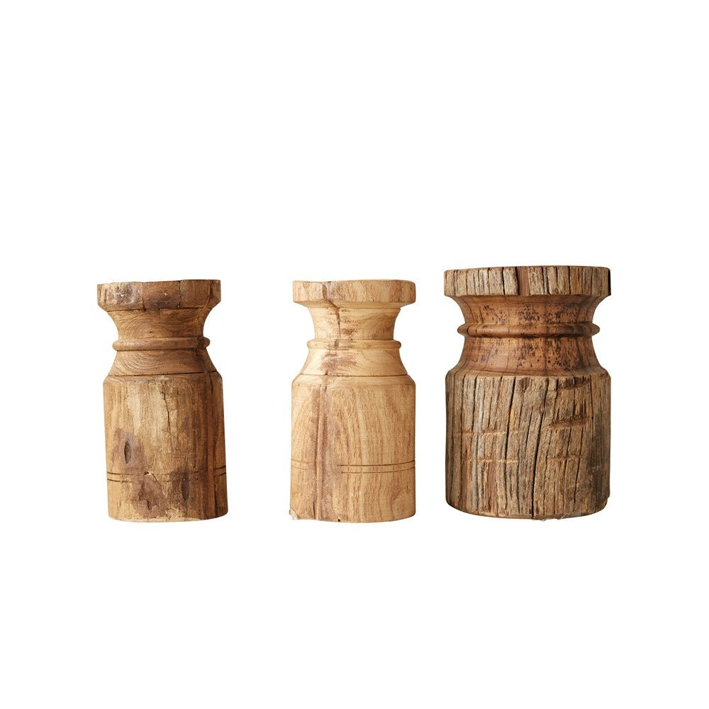 Carved Wooden Pillar - Medium