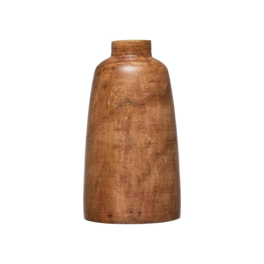 Walnut wood vase