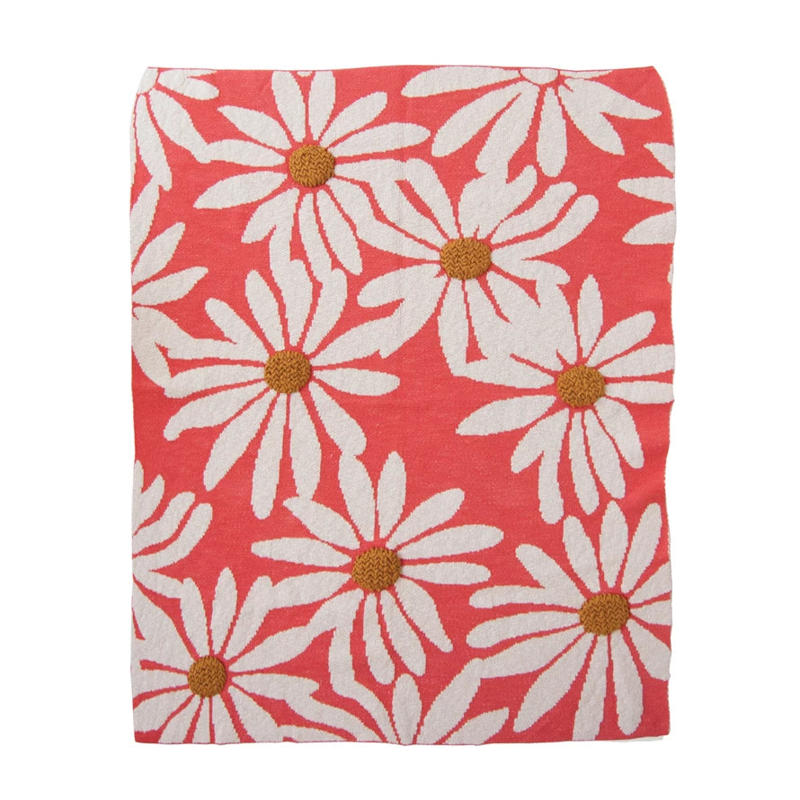 Flower Knit Blanket