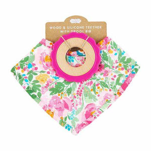 Floral Bib Teether Set
