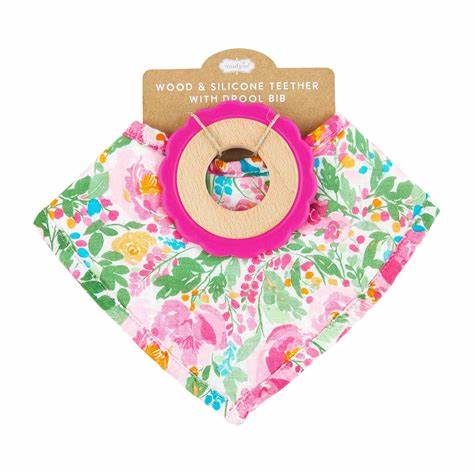 Floral Bib Teether Set