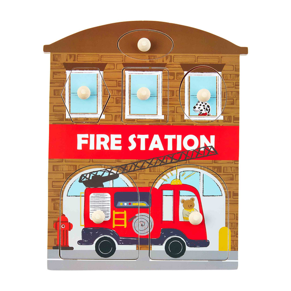 Mud Pie Fire Station Knob Puzzle
