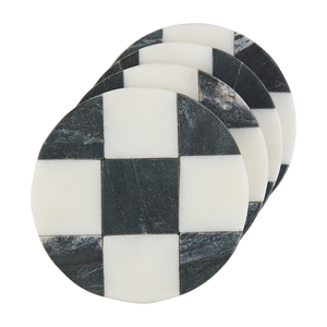 CHECKERED COASTER SET OF 4