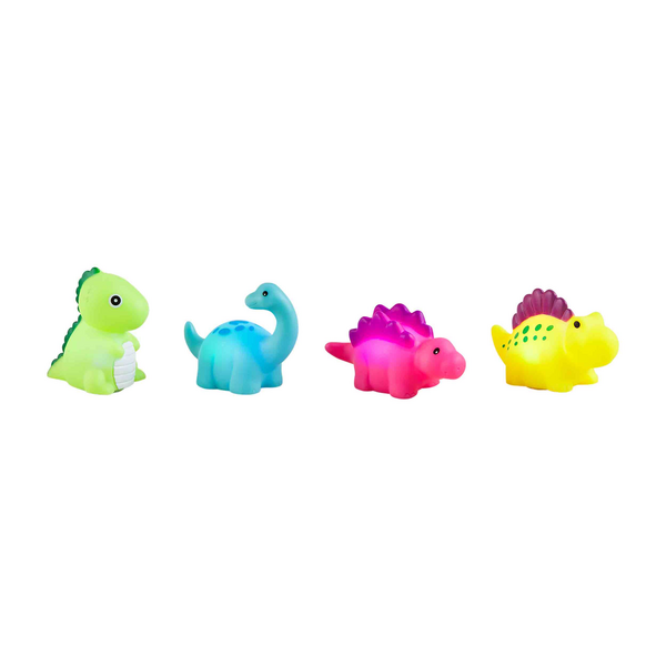 Dino Light Up Bath Toys 4pc set