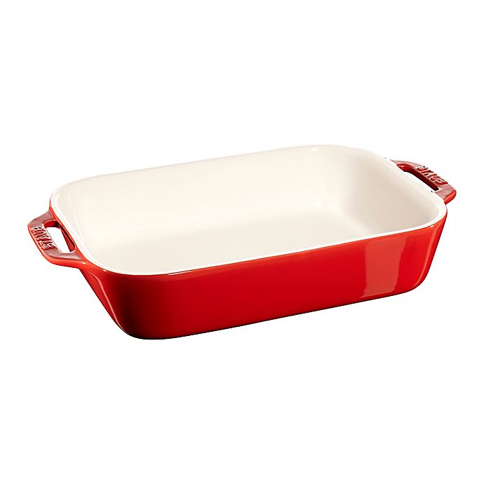 Cherry 13X9 Red Baking Dish