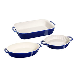 3pc Blue Baking Dish Set
