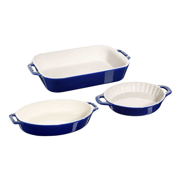 3pc Blue Baking Dish Set