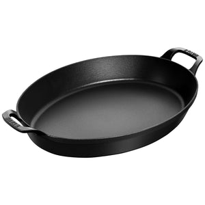 Oval Cast Iron Baking Dish - Matte Black