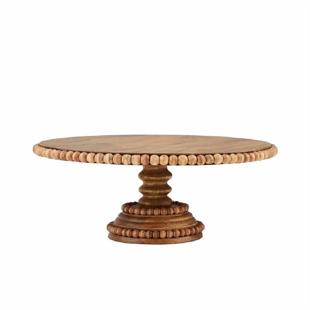 Beaded Wooden Cake Stand