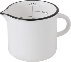 Stoneware B/W Measuring Cup