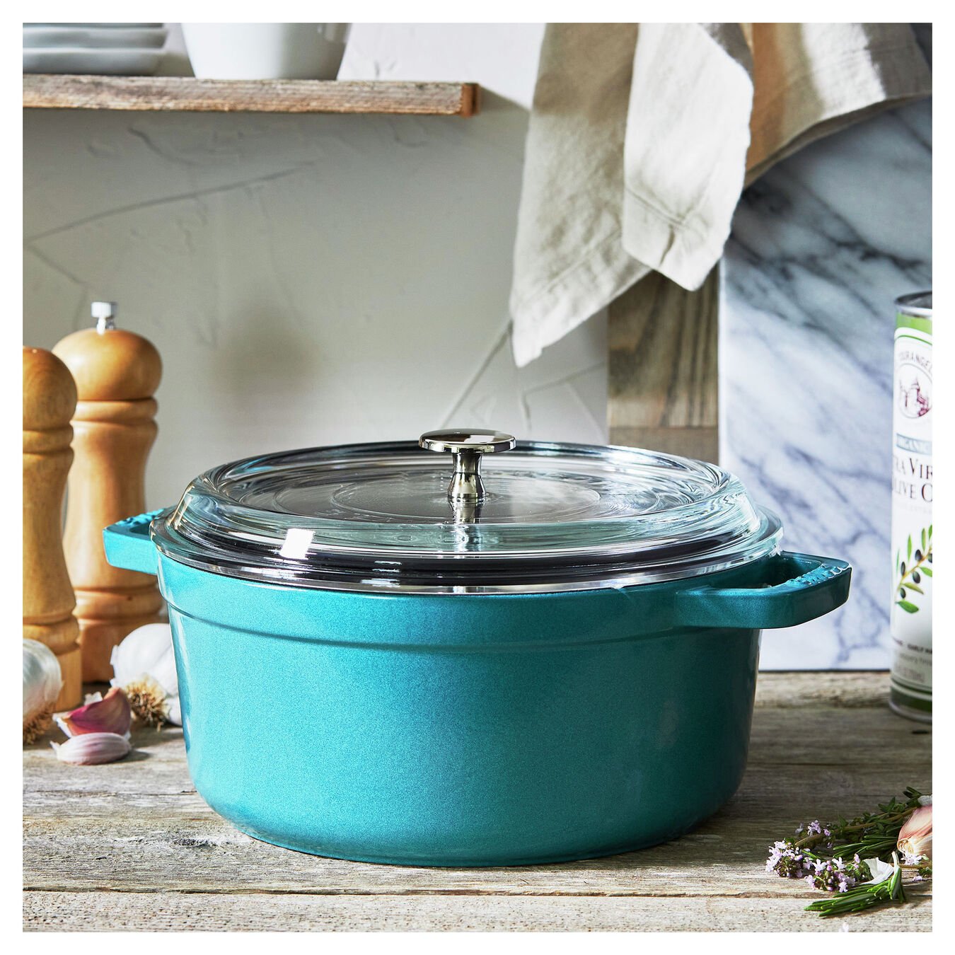 4 Qt Cocotte, Glass Lid