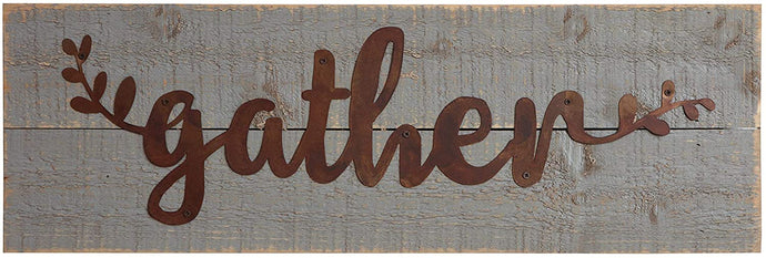 Gather Sign - Wood