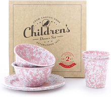 Load image into Gallery viewer, 6pc Children&#39;s Enamelware Dinner Set