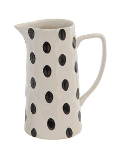 Stoneware Creamer - Black/White