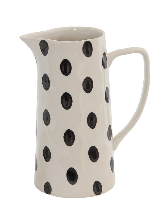 Stoneware Creamer - Black/White