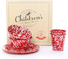 Load image into Gallery viewer, 6pc Children&#39;s Enamelware Dinner Set