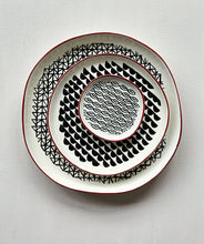 Load image into Gallery viewer, 3pc Stoneware Plate Set - Black &amp; White