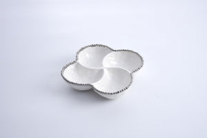 4 Section White Bowl