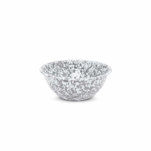 Small Enamel Serving Bowl - Grey