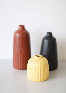 3pc Stoneware Vase Set