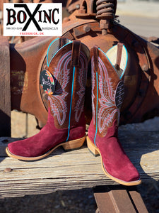 Macie Bean Burgundy Rough Out