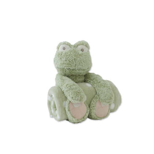 Frog with Rolled Blanket