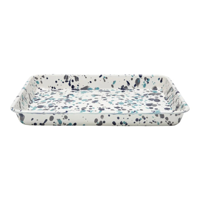 Small Rectangle Blue Tides Tray