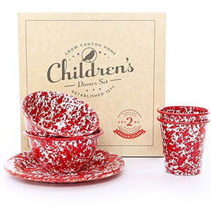 Red Childrens Dinner Set